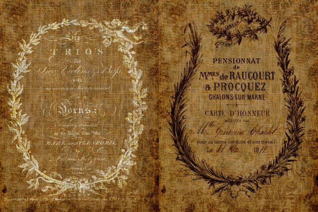 Ephemeral Burlap  Decoupage Paper