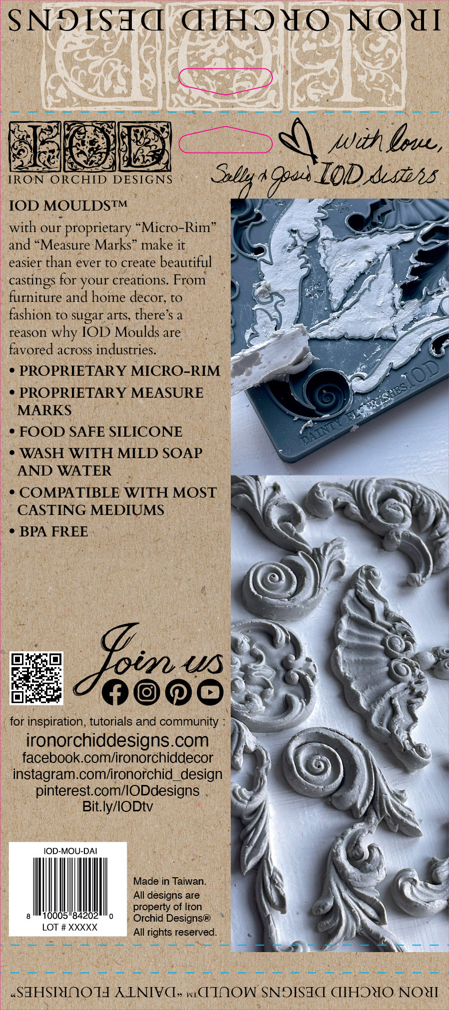 Iron Orchid Design Dainty Flourishes IOD Decor Mould