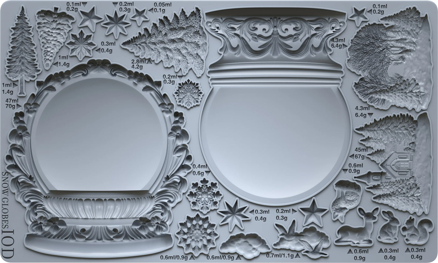 Snow Globes IOD Mould