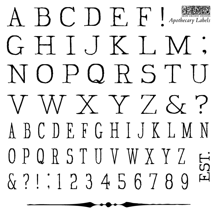 Apothecary Labels IOD Stamp 6x6 preorder