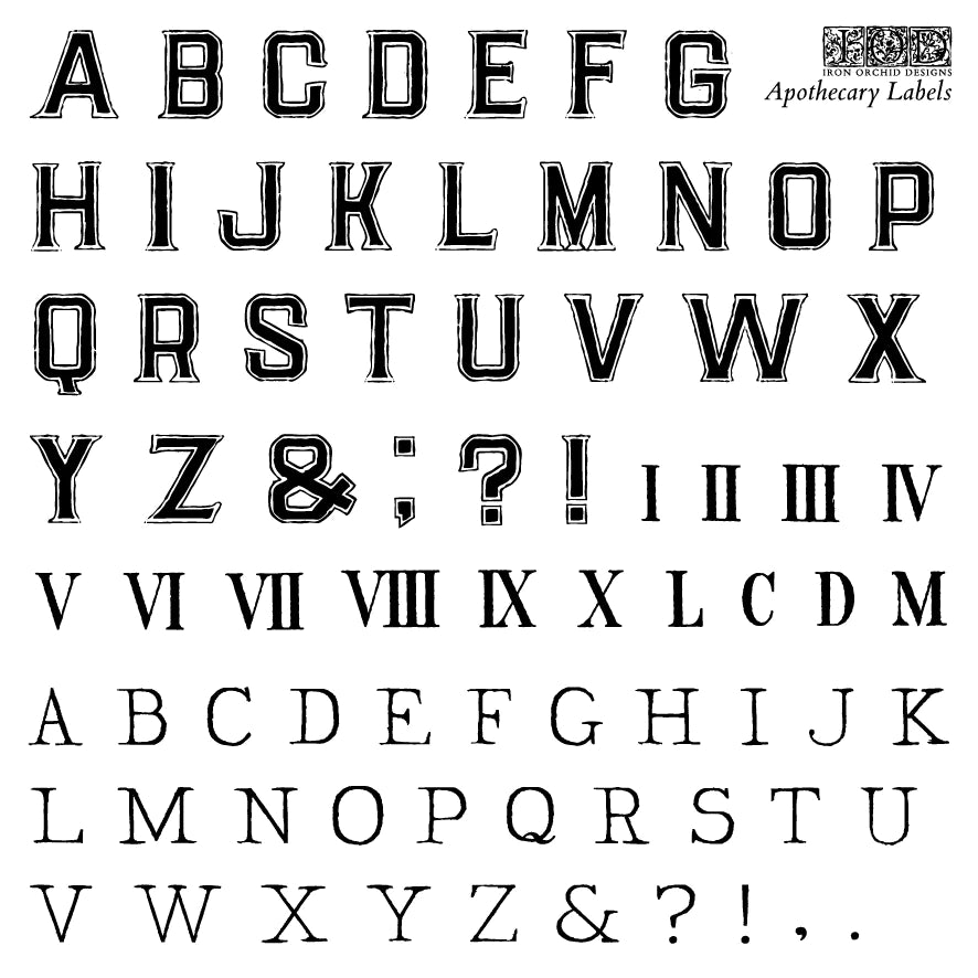 Apothecary Labels IOD Stamp 6x6 preorder