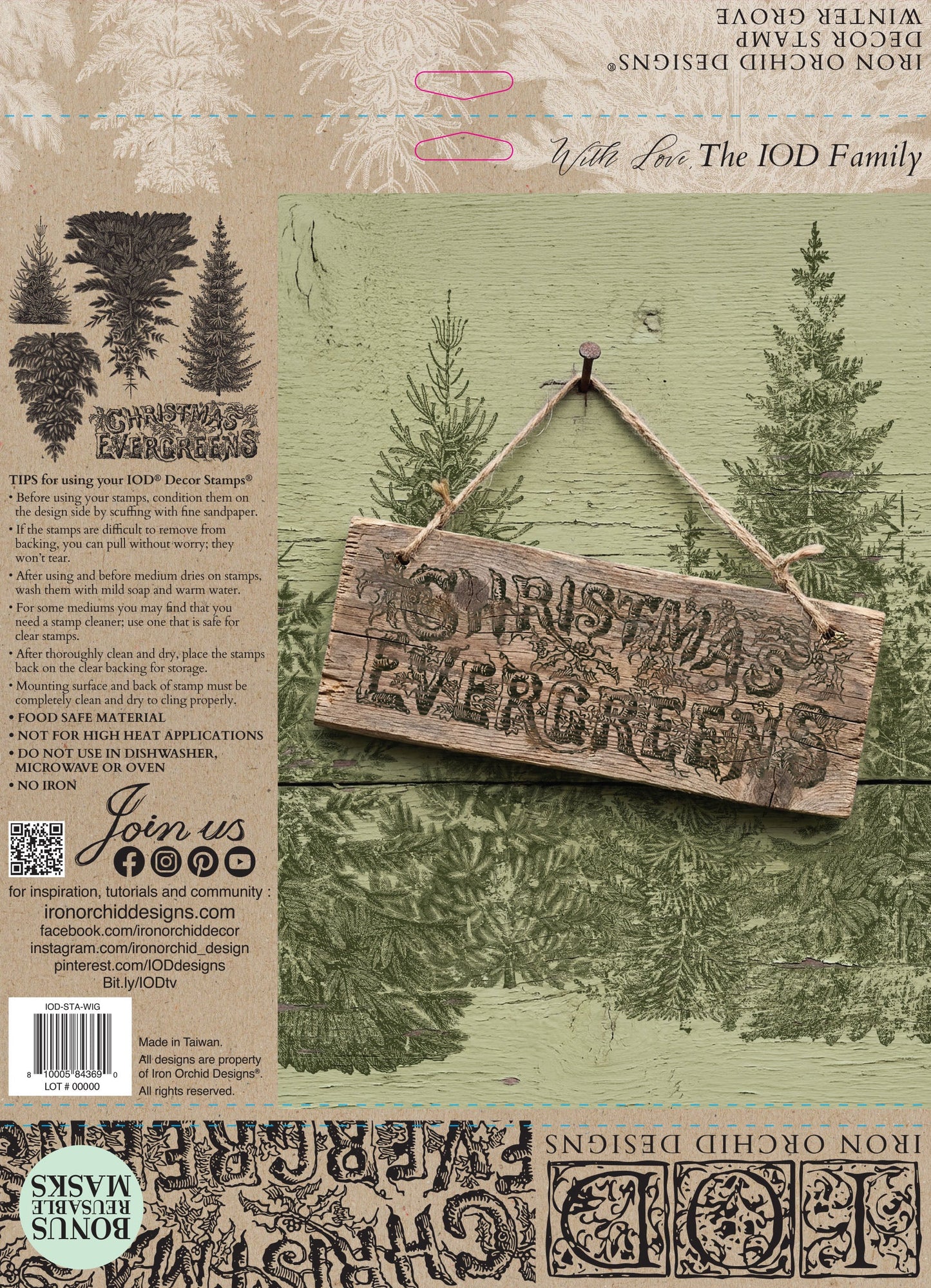 IOD 12 x 12 Stamp Winter Grove