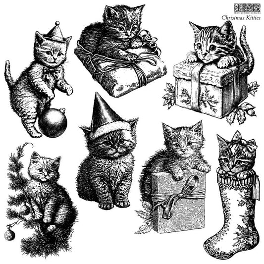 CHRISTMAS KITTIES 12×12 IOD STAMP™