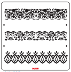 Chantilly  Vintage Retail Therapy by Mara Stencil 12x12