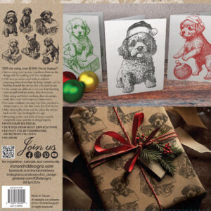 CHRISTMAS PUPS 12×12 IOD STAMP™