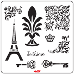 Versailles Vintage Retail Therapy by Mara Stencil 12x12