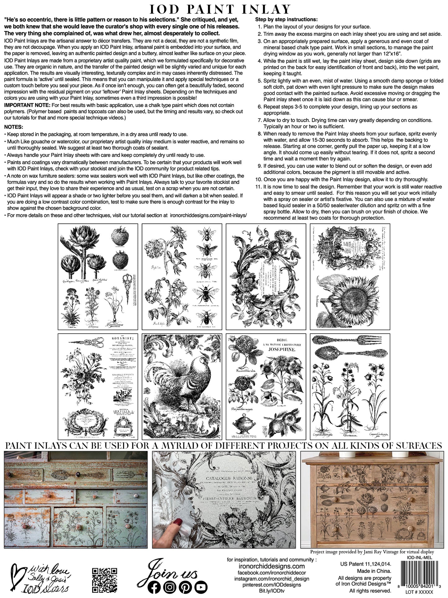Melange IOD Paint Inlay 12 x 16 8 pages