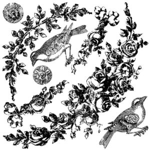 Iron Orchid Designs Floral Swags 12x12 IOD Decor Stamps™