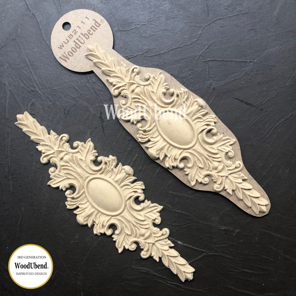 woodubend Pack of Two Floral Pediments WUB2111 7x23cm