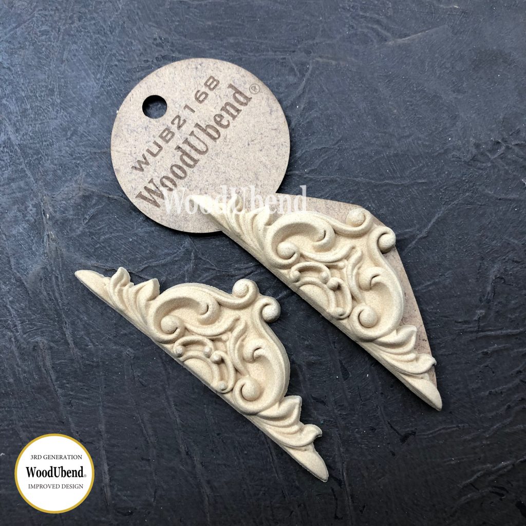 Woodubend Pack of Two Pediments WUB2168 10.5x3.5cm
