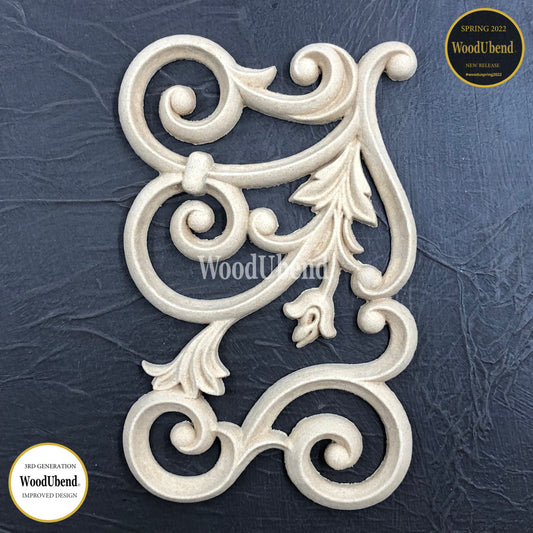 Woodubend Pack of Two Appliques Floral Lattices WUB6109 17.5x10.8x0.8 cms