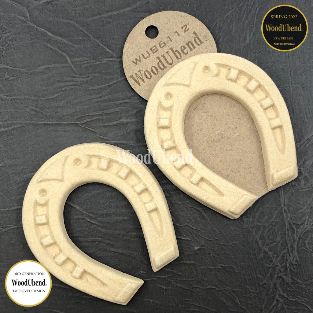 Pack of Two Applique Lucky Horseshoes WUB6112 10x8.8x1 cms