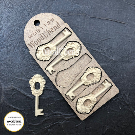 Woodubend Pack of Five Keys WUB1139 6x2.5cm