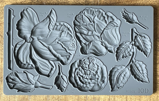 Iron Orchid Designs ROSES 6×10 IOD MOULD
