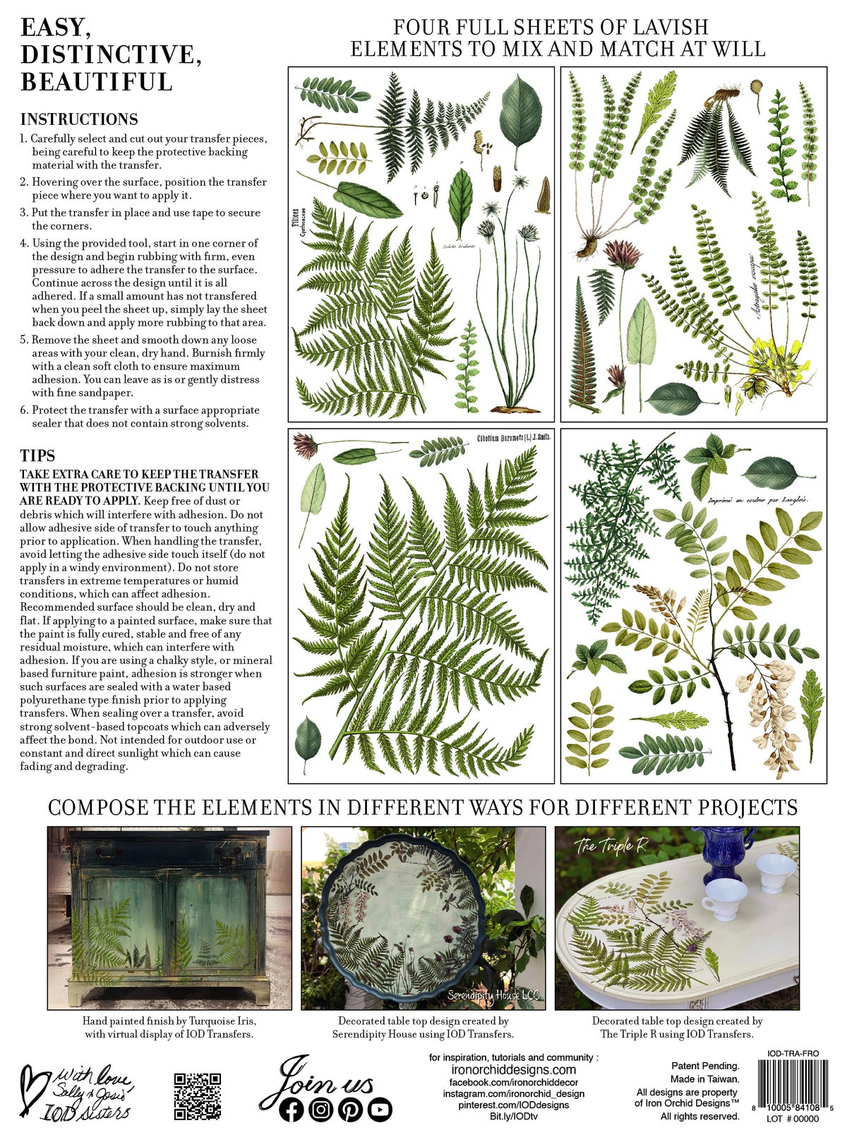 Fronds Botanical Transfer Pad