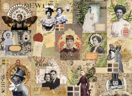 Photo Journal Masterboard  Roycycled Decoupage Paper