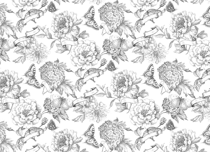 Paintable Blooms Roycycled Decoupage Paper