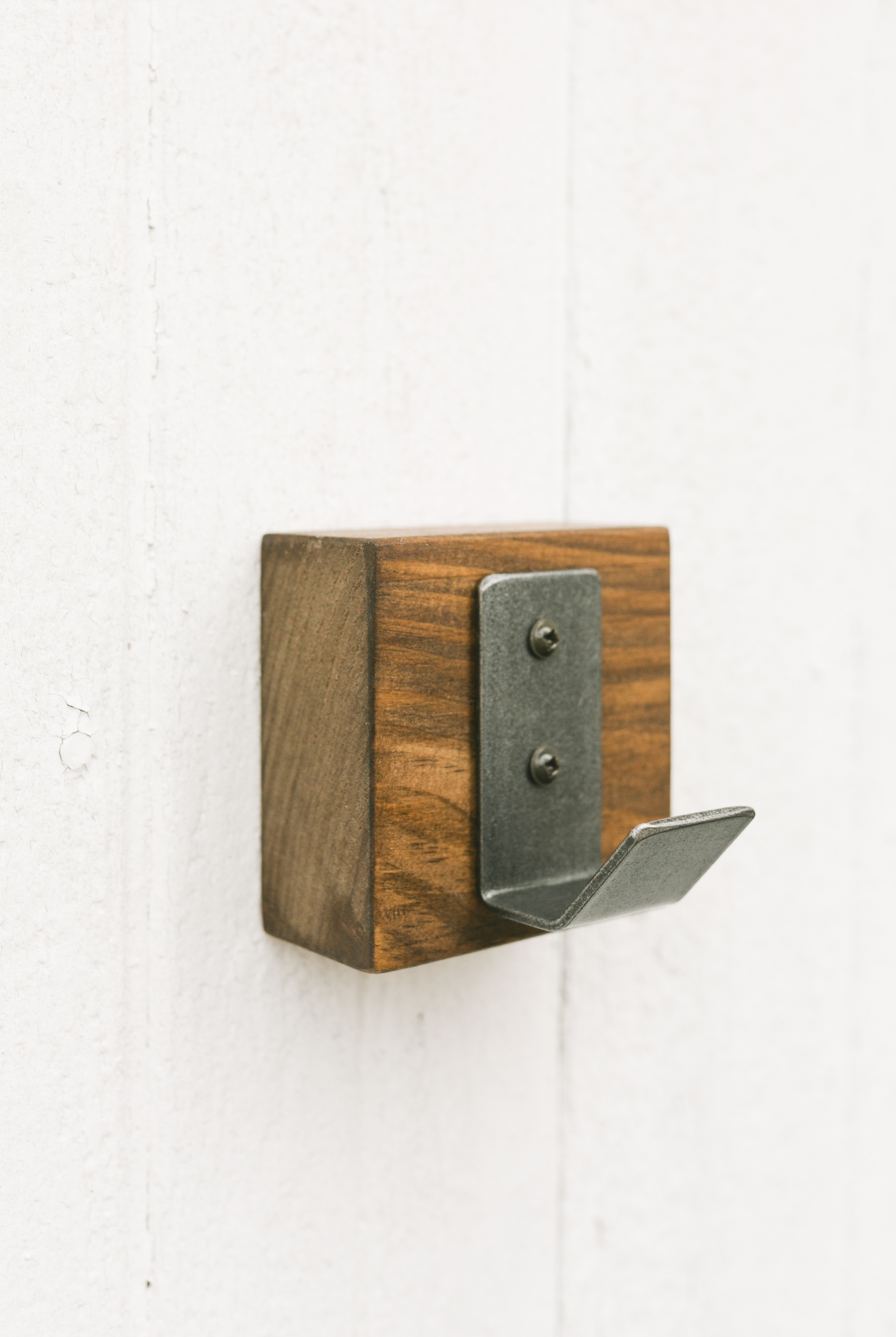 Wood block industrial hook