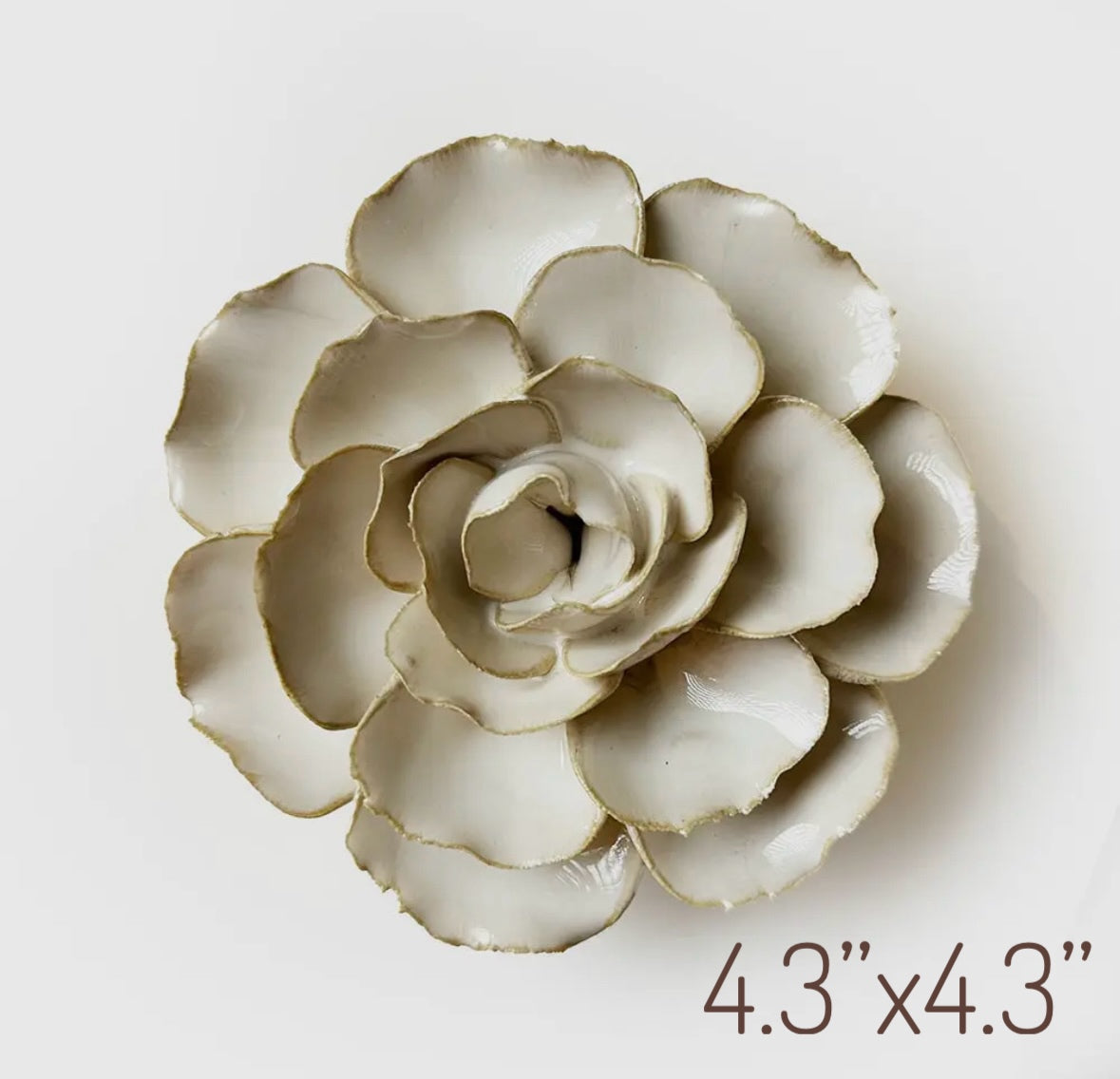 Ceramic flower Ivory Ranunculus