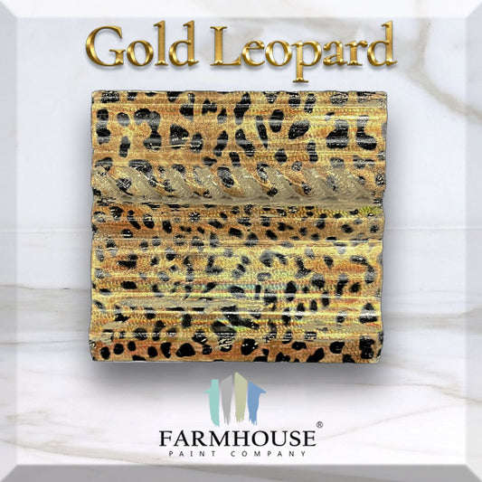 Metallic Farmhouse Gold Leopard Foil 12" x 3'