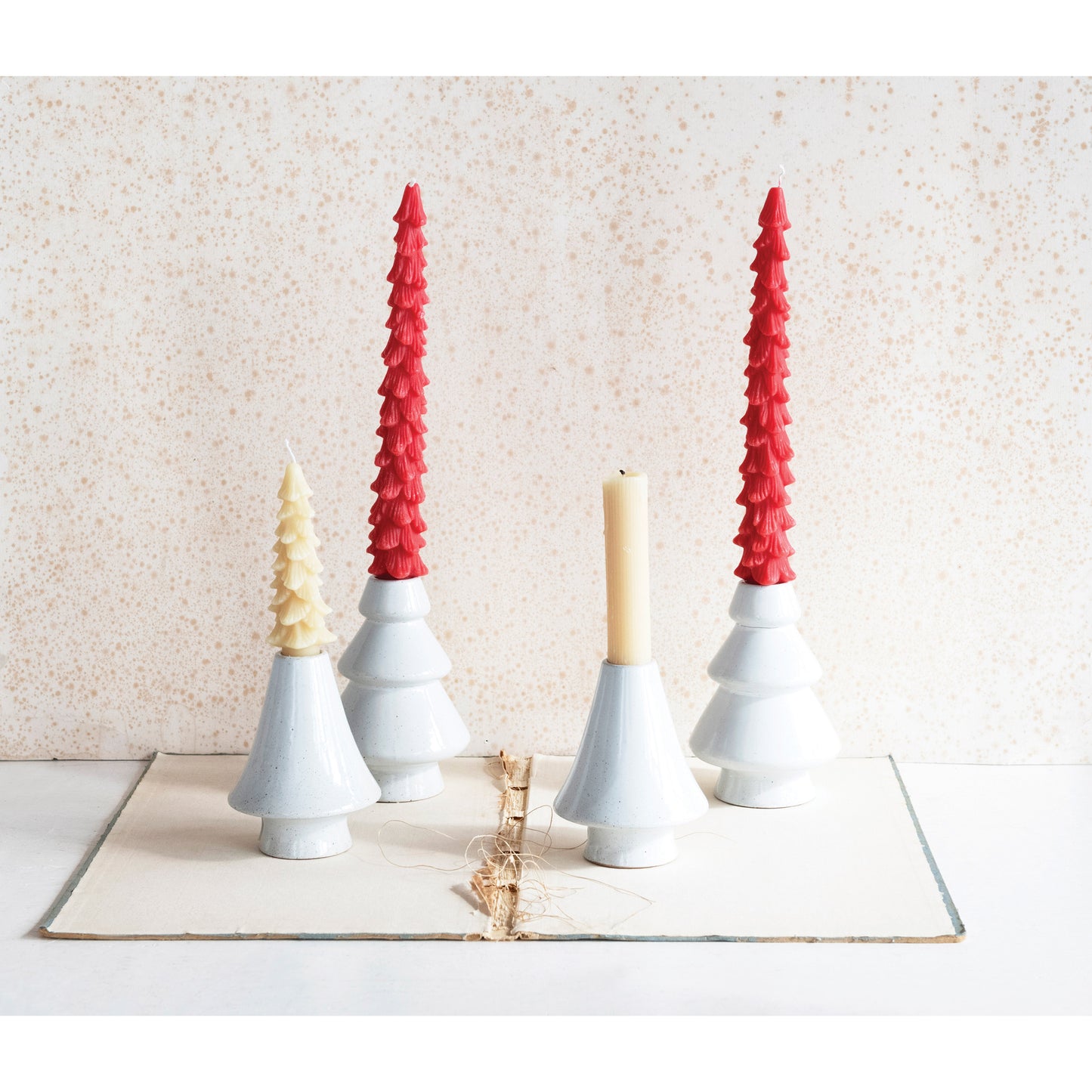 Day 12 of The 12 Days of Christmas Set of 4 Stoneware candle holders