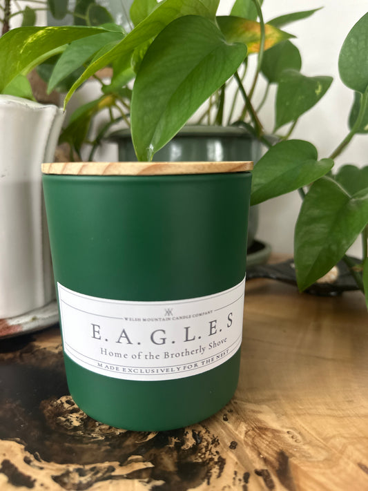 Philadelphia Eagles Welsh Mountain Candle with bamboo lid