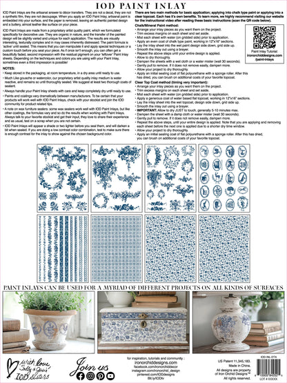 DELFT TRADITIONS AZURE IOD PAINT INLAY 12X16 PAD™