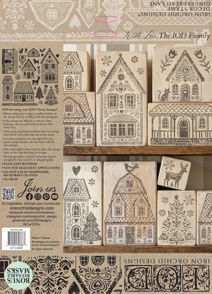 IOD Stamp Gingerbread Lane