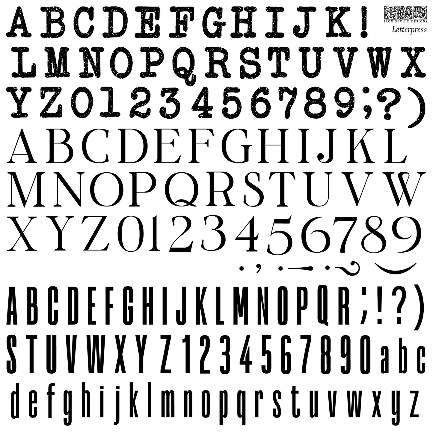letterpress IOD stamp