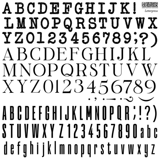 letterpress IOD stamp