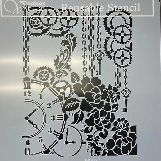 Neo Victoria Vintage Retail Therapy by Mara Stencil 12x12