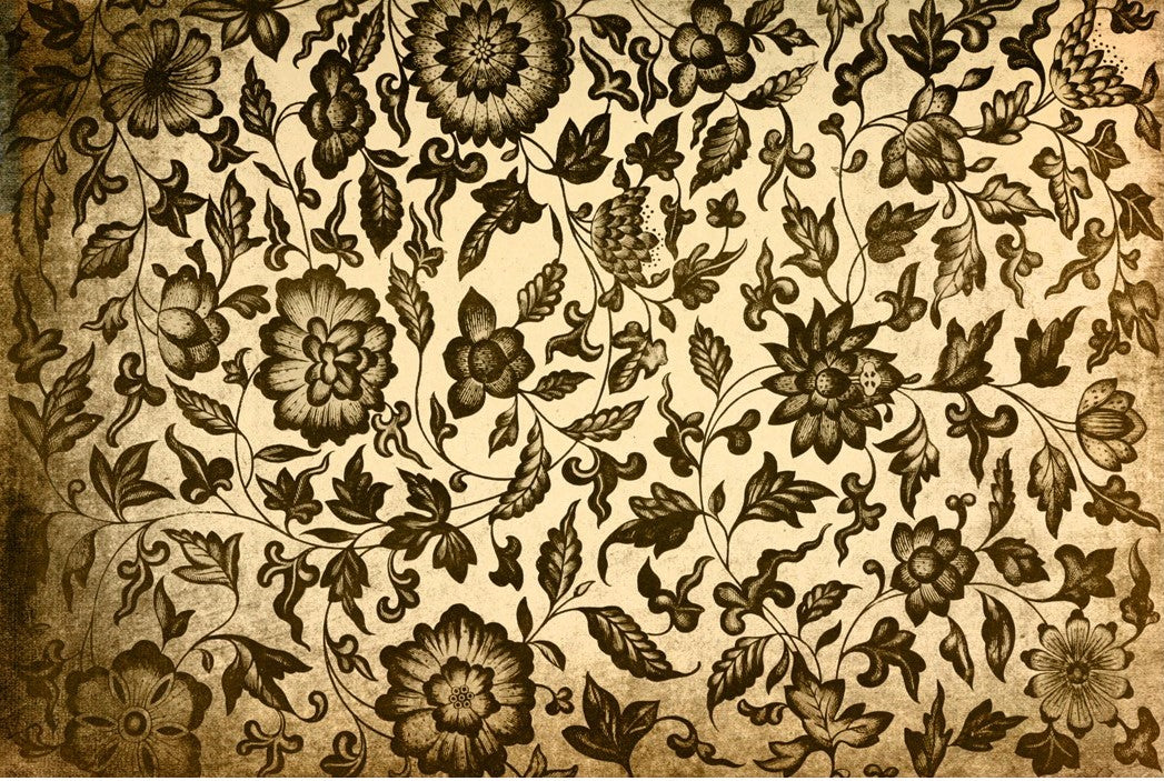 Grungy Floral Roycycled Decoupage Paper