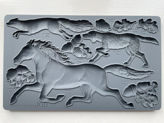 Horse and Hound IOD Decor Mould 6x 10