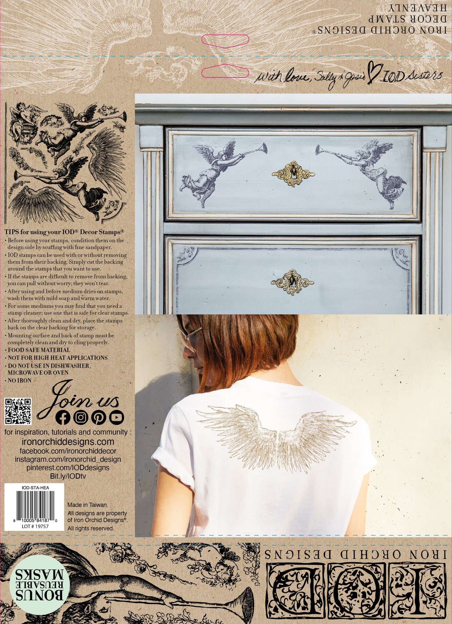 Iron Orchid Designs Heavenly 12x12 IOD Stamp™