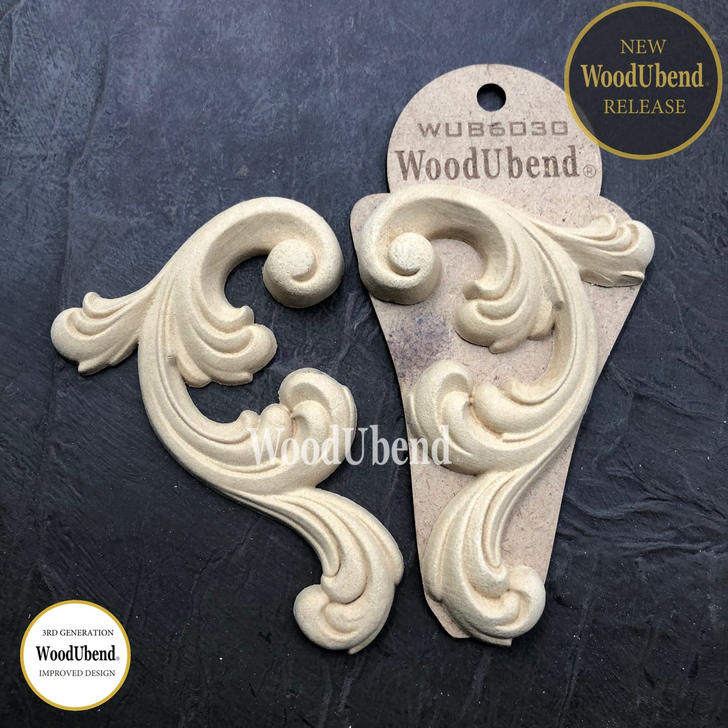Woodubend Set of Scrolls WUB6030 12.5x8cm